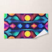 Neon geometrische mandala kunst bad handdoek (Handdoek)