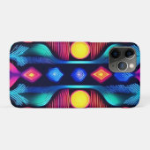Neon geometrische mandala kunst Case-Mate iPhone case (Achterkant (horizontaal))