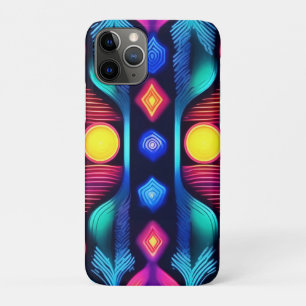 Neon geometrische mandala kunst Case-Mate iPhone case