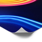 Neon geometrische mandala kunst poster (Hoek)