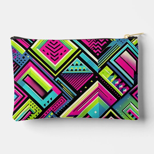 Neon geometrische retro vibes etui (Achterkant)