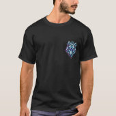 Neon geometrische wolf t-shirt (Voorkant)
