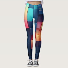 Neon Geometry Aangepaste Leggings