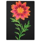 Neon gestileerde bloem klembord (Achterkant)