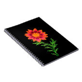 Neon gestileerde bloem notitieboek (Rechterzijde)