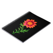 Neon gestileerde bloem notitieboek (Linkerzijde)