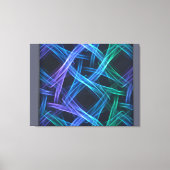 Neon Geweven Lichtlinten Abstracte Fusie Canvas Afdruk (Voorkant)