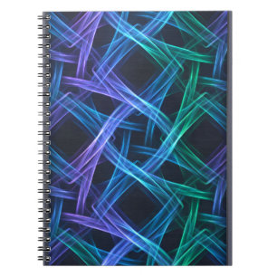 Neon Geweven Lichtlinten Abstracte Fusie  Notitieboek