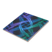 Neon Geweven Lichtlinten Abstracte Fusie Ontwerp Tegeltje (Zijkant)
