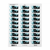 Neon Ggloing Palm Trees Beach Summer Party Etiket (Full Sheet)