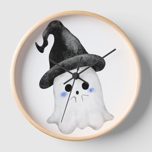 Neon Ghost Clock – Spooky Glow-In-The-Dark Wall Cl (Voorkant)