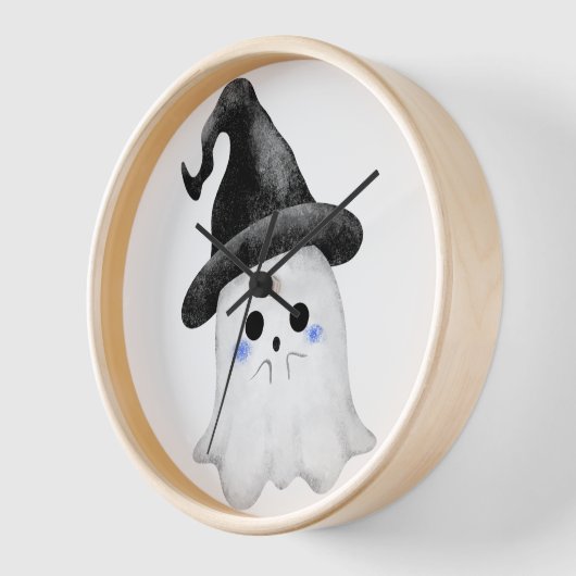 Neon Ghost Clock – Spooky Glow-In-The-Dark Wall Cl (Hoek)