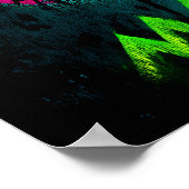 Neon Ghost - Vibrant Cartoon Pop Art Halloween Poster (Hoek)