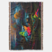 Neon Ghosts in een spookachtig fantasylandschap Deken (Voorkant Verticaal)