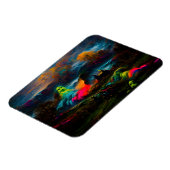 Neon Ghosts in een spookachtig fantasylandschap Magneet (Linkerzijde)