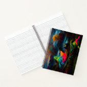 Neon Ghosts in een spookachtig fantasylandschap Notitieboek (Binnen)