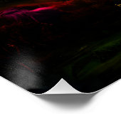 Neon Ghosts in een spookachtig fantasylandschap Perfect Poster (Hoek)