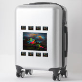 Neon Ghosts in een spookachtig fantasylandschap Sticker (Koffer)