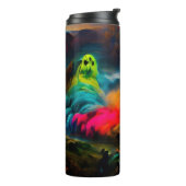Neon Ghosts in een spookachtig fantasylandschap Thermosbeker (Gedraaid links)