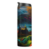 Neon Ghosts in een spookachtig fantasylandschap Thermosbeker (Geroteerd rechts)