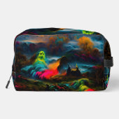 Neon Ghosts in een spookachtig fantasylandschap Toilettasje (Achterkant)