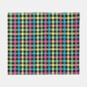 Neon Gingham Fleece Deken (Voorkant (Horizontaal))
