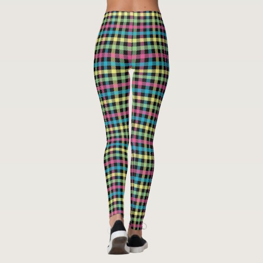 Neon Gingham Leggings (Achterkant)