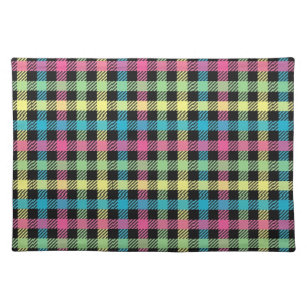 Neon Gingham Placemat