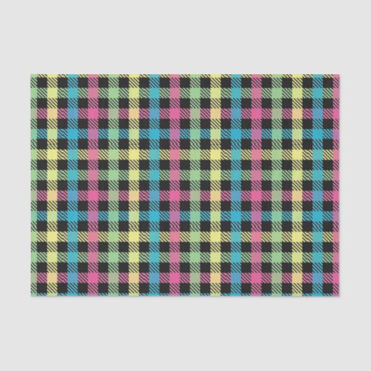 Neon Gingham Tissuepapier (Voorkant)