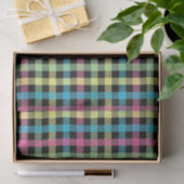 Neon Gingham Tissuepapier (Geschenk)