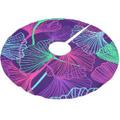 Neon Gingko Bladeren: Heldere bloemen. Kerstboom Rok (Gekanteld)