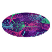 Neon Gingko Bladeren: Heldere bloemen. Snijplank (Hoek)