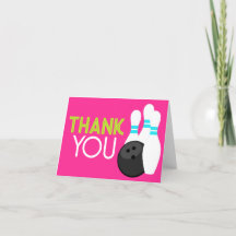 Neon Girl Bowling Dank u kaarten