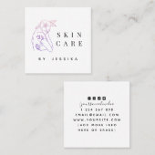 Neon Girl esthetica & Social Media Skincare Beauty Vierkante Visitekaartje (Voorkant / Achterkant)