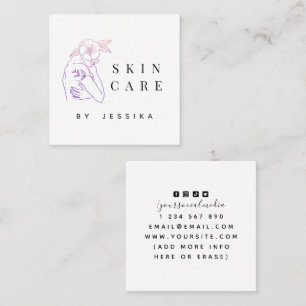 Neon Girl esthetica & Social Media Skincare Beauty Vierkante Visitekaartje