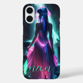 Neon Girl Monogrammed Hoesje - Mate iPhone