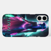 Neon Girl Monogrammed Hoesje - Mate iPhone (Achterkant (horizontaal))