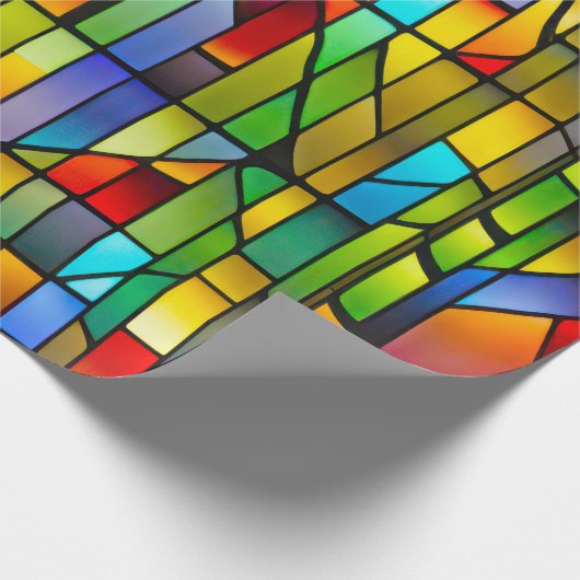 Neon Glas in lood Abstract Cadeaupapier (Hoek)