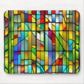 Neon Glas in lood Abstract Muismat (Voorkant)