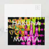 Neon Glitch Abstracte kunst Poster Print Briefkaart (Voorkant / Achterkant)