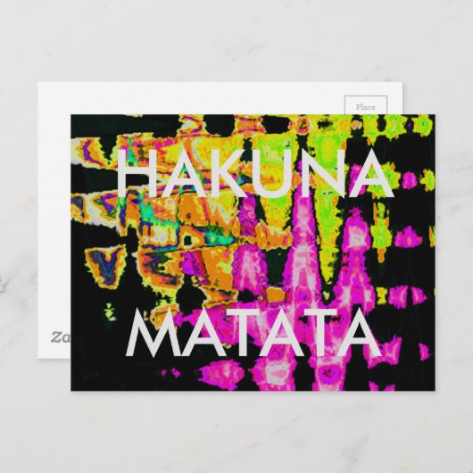 Neon Glitch Abstracte kunst Poster Print Briefkaart (Voorkant / Achterkant)