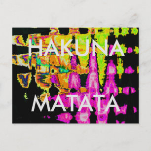 Neon Glitch Abstracte kunst Poster Print Briefkaart