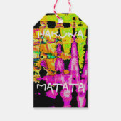 Neon Glitch Abstracte kunst Poster Print Cadeaulabel (Voorkant)