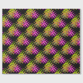 Neon Glitch Abstracte kunst Poster Print Cadeaupapier (Vlak)