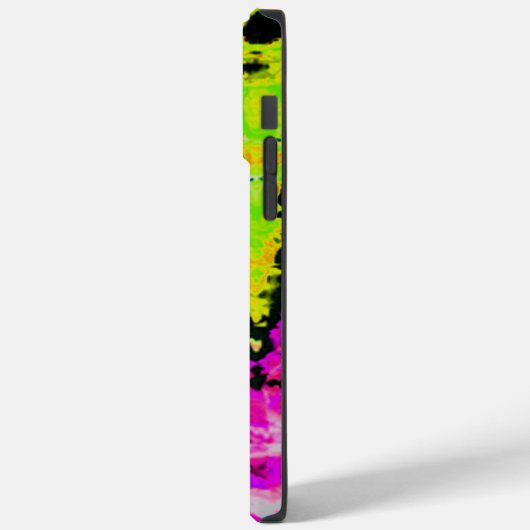 Neon Glitch Abstracte kunst Poster Print Case-Mate iPhone Case (Achterkant / Links)