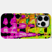 Neon Glitch Abstracte kunst Poster Print Case-Mate iPhone Case (Achterkant (horizontaal))