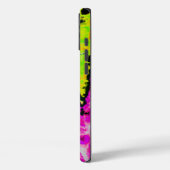 Neon Glitch Abstracte kunst Poster Print Case-Mate iPhone Case (Achterkant / Links)