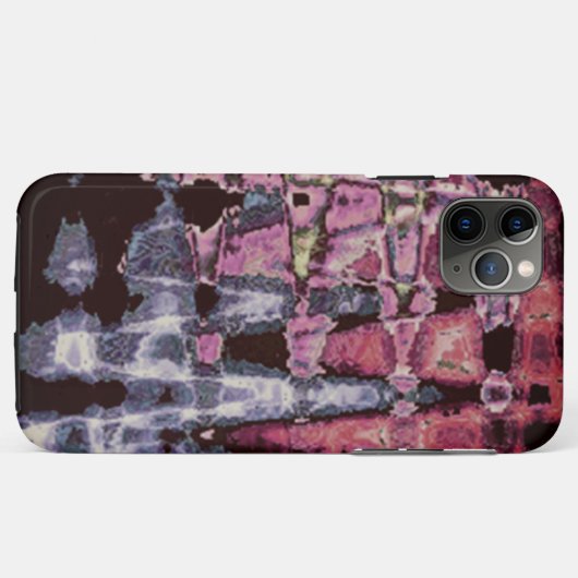 Neon Glitch Abstracte kunst Poster Print Case-Mate iPhone Case (Achterkant (horizontaal))