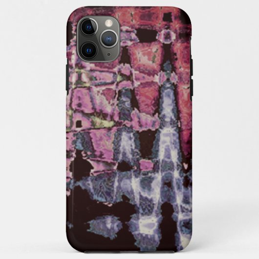 Neon Glitch Abstracte kunst Poster Print Case-Mate iPhone Case (Achterkant)