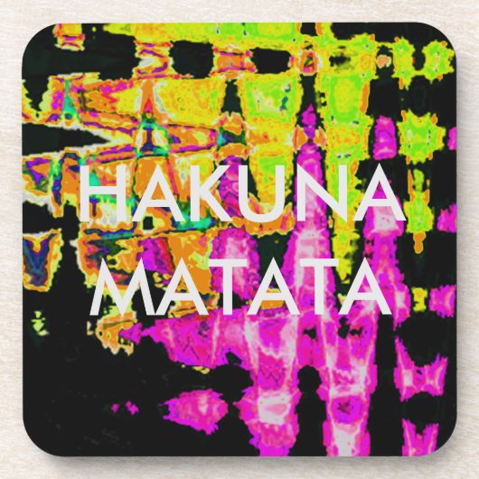 Neon Glitch Abstracte kunst Poster Print Drankjes Onderzetter (Voorkant)